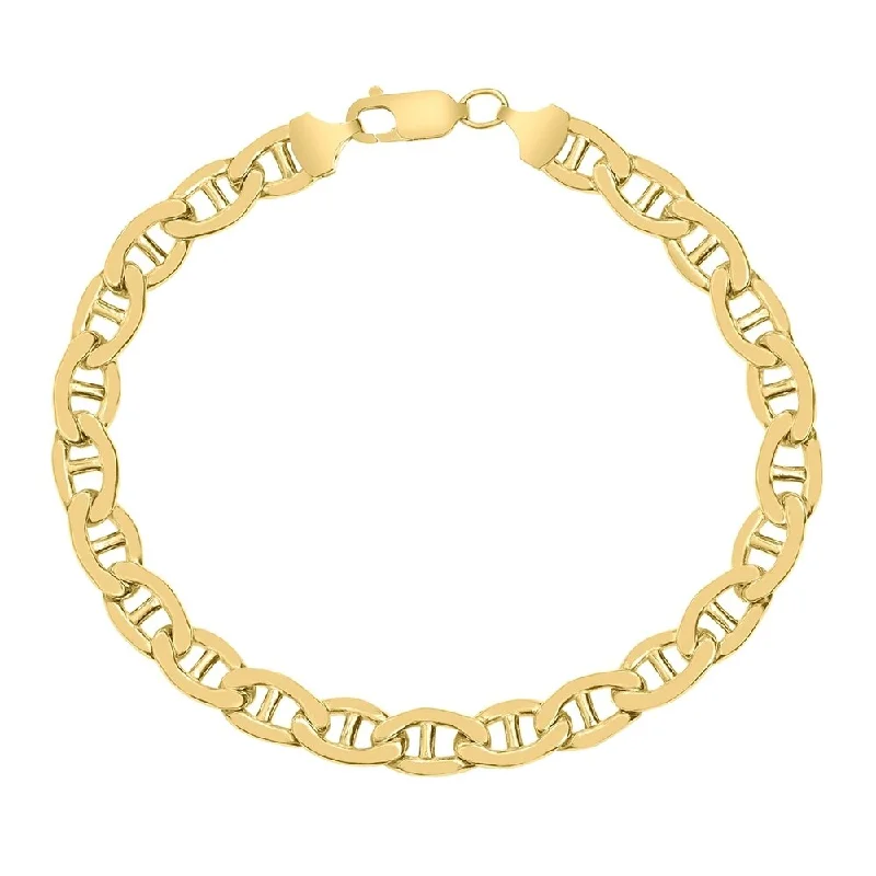 Raised layer bracelet-14K Yellow Gold Filled 4.9MM Curb Link Bracelet with Lobster Clasp