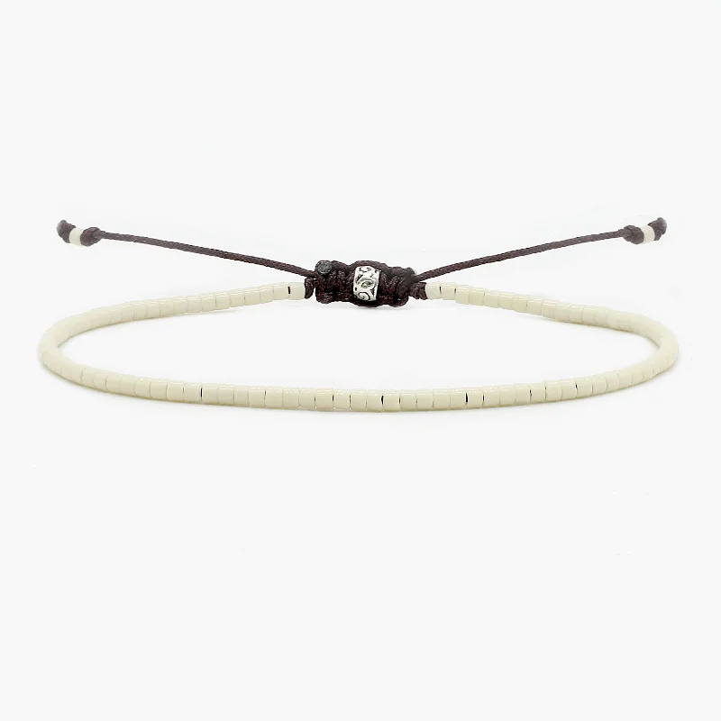 Five-knot bracelet-2mm Miyuki Adjustable Bracelet (Sand)