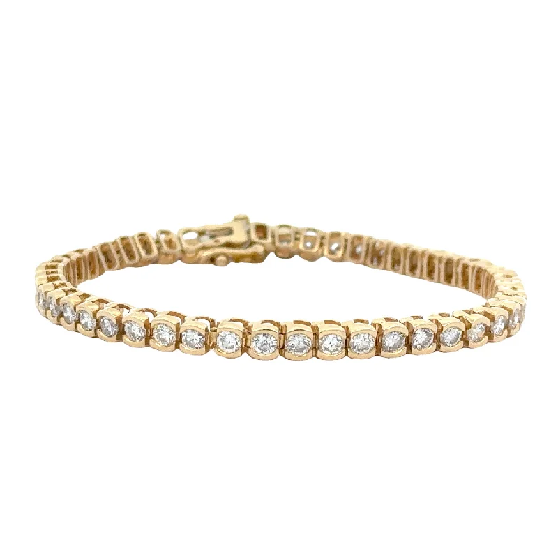 Shell fragment bracelet-6.0 CTW Diamond Tennis Bracelet in Yellow Gold