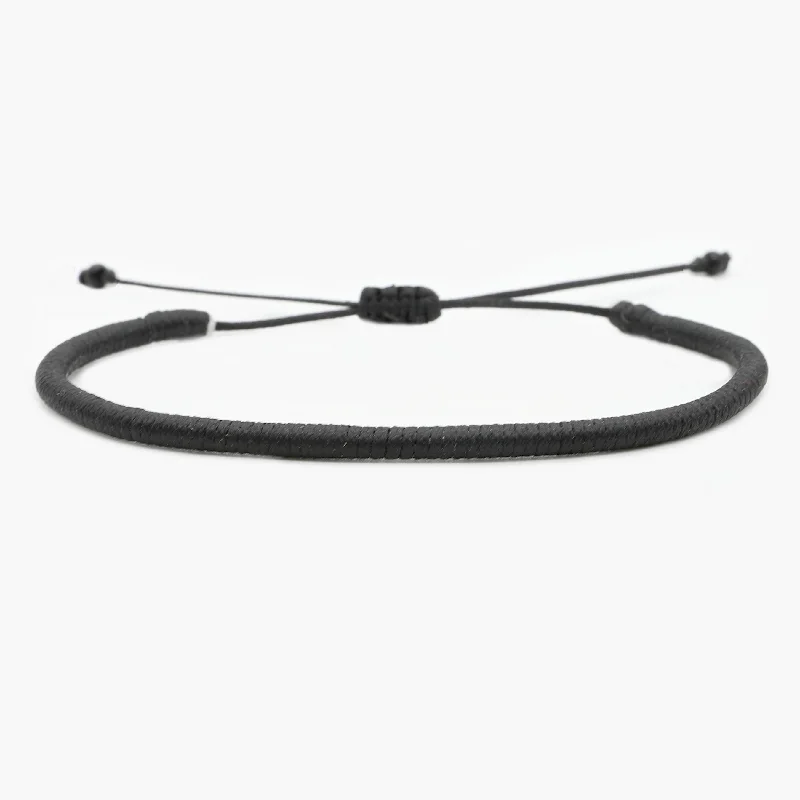 Glazed gem bracelet-Braided Cape Town Bracelet (Black)