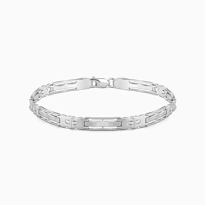 Wool wrap bracelet-Silver Swagger Bracelet For Him