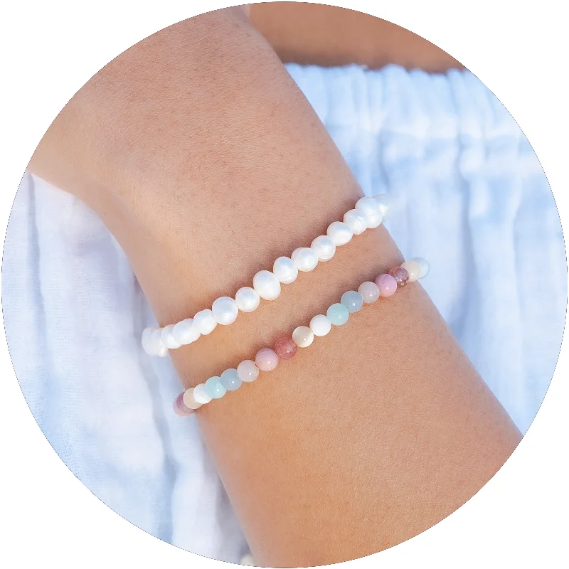 Woven cord bracelet-Compassion + Self Love Bracelet Stack