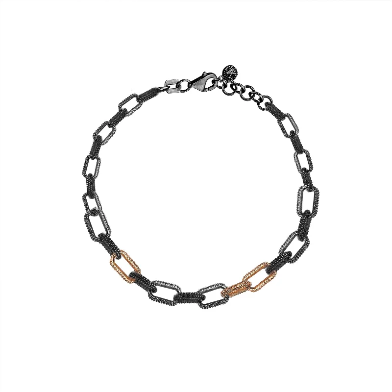 Tartan check bracelet-Geometric Link Chain Bracelet