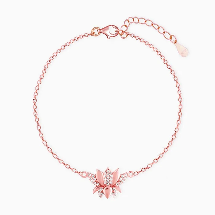 Scuffed edge bracelet-Anushka Sharma Rose Gold Lotus Bracelet