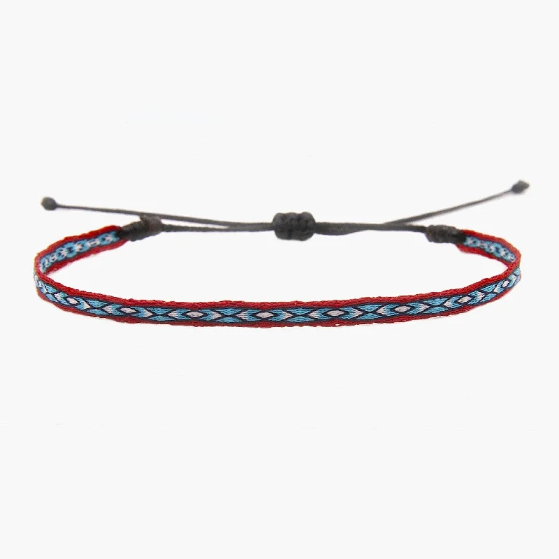 Celtic wave bracelet-Handmade Purnama Bracelet (Red/Blue)