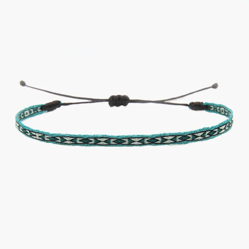 Flat bezel bracelet-Handmade Purnama Bracelet (Turquoise/Blue)