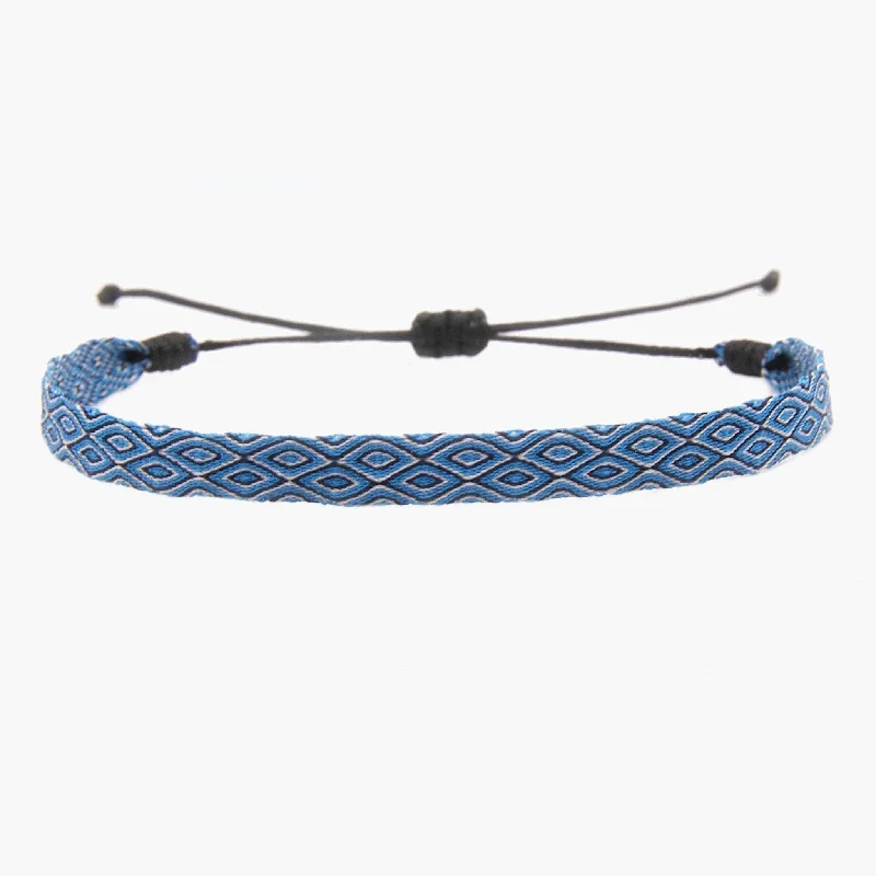 Radiant-cut sapphire bracelet-Handmade Purnama Bracelet (Shade of Blue)