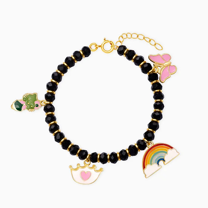 Faint dye bracelet-Golden Colourful Charm Infant Bracelet (0-18 months)