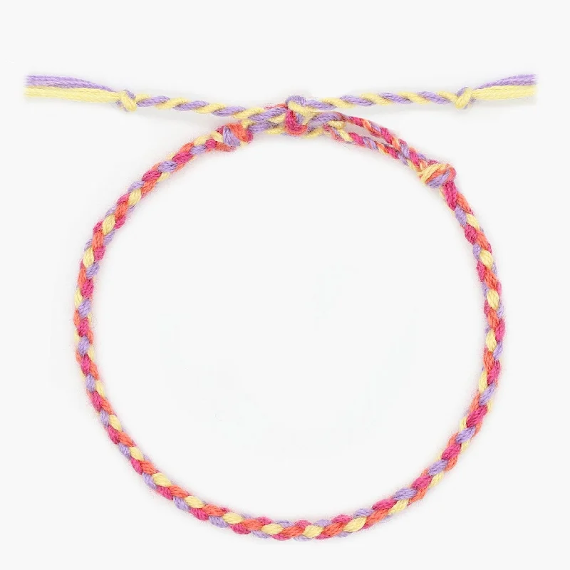 Barley stalk bracelet-Pranayama Cotton Bracelet (Red/Yellow)