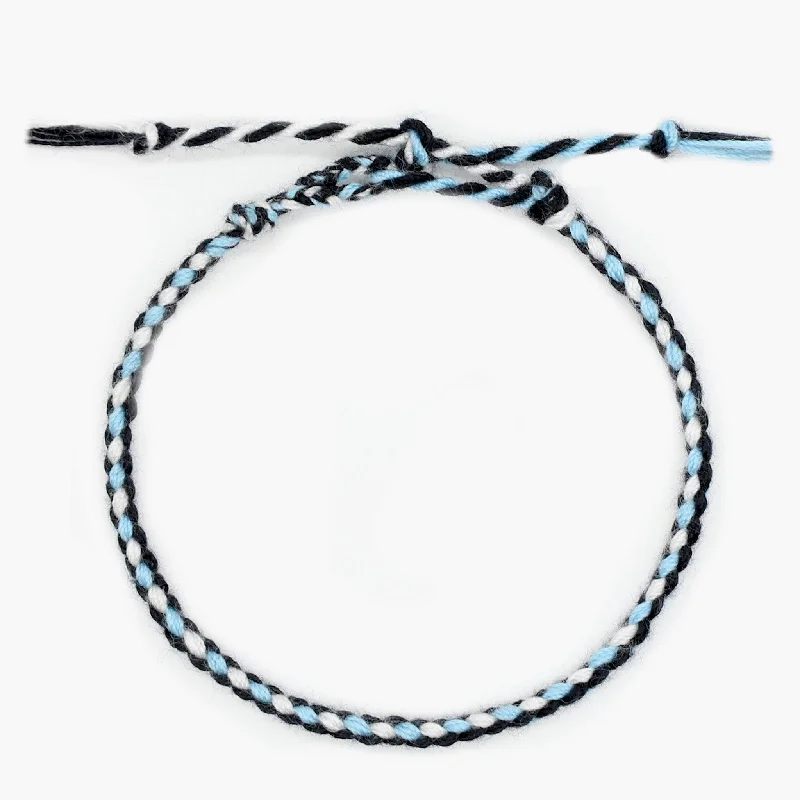 Norse weave bracelet-Pranayama Cotton Bracelet (Shade of Blue)