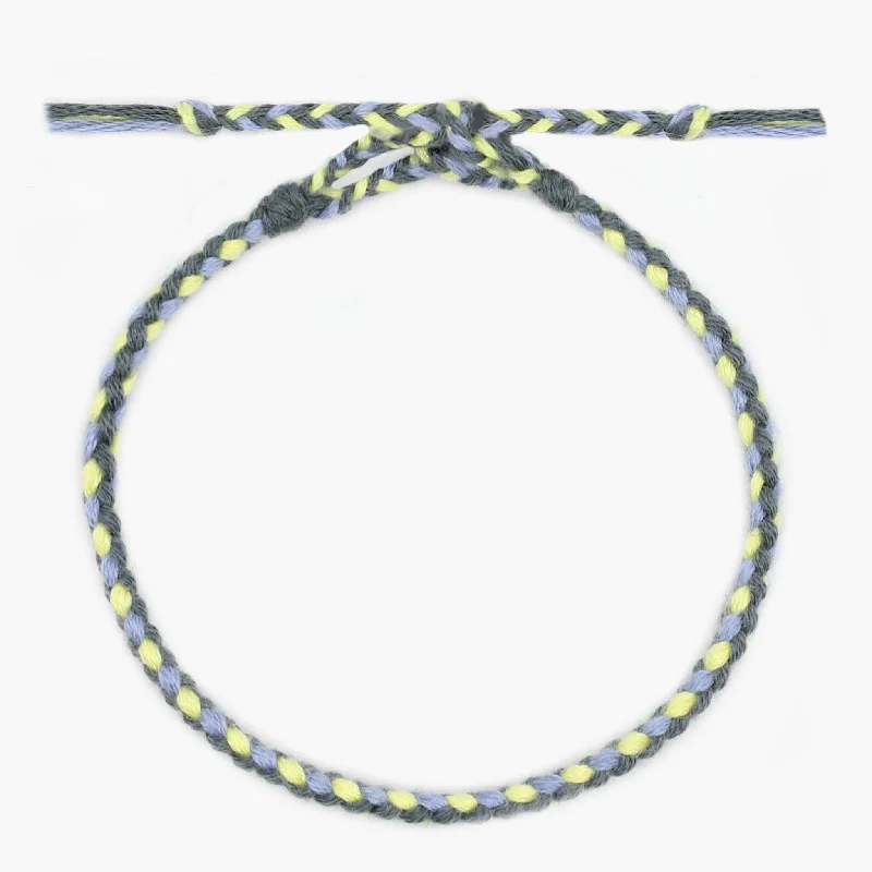 Moor grass bracelet-Pranayama Cotton Bracelet (Yellow/Grey)