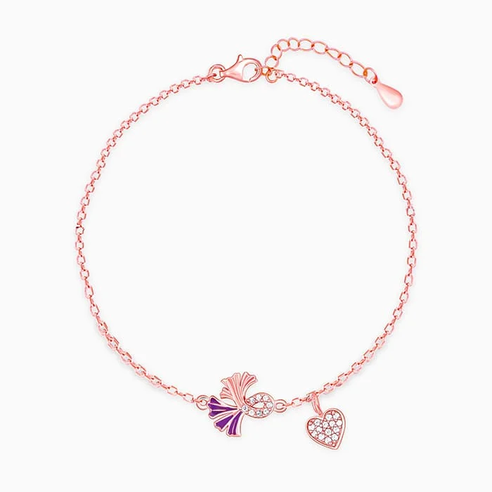 Stapled design bracelet-Rose Gold Crocus Love Bracelet