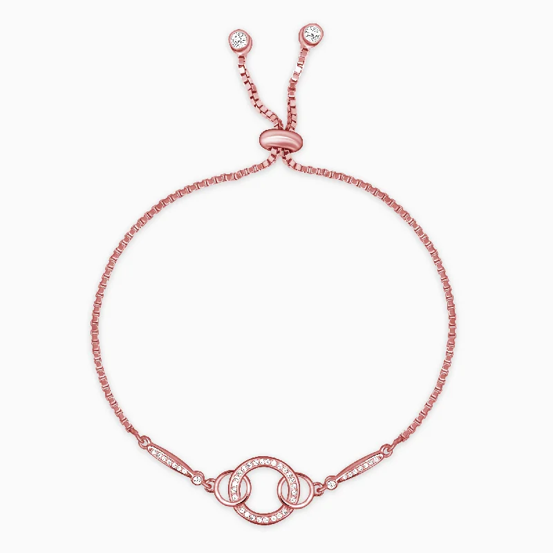 Raised layer bracelet-Rose Gold Forever Bracelet