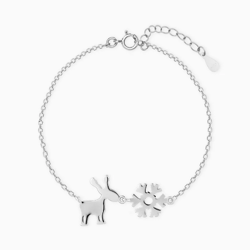 Soft hue bracelet-Silver Christmas Longing Bracelet