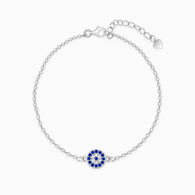 Twilight gray bracelet-Silver Evil Eye Bracelet