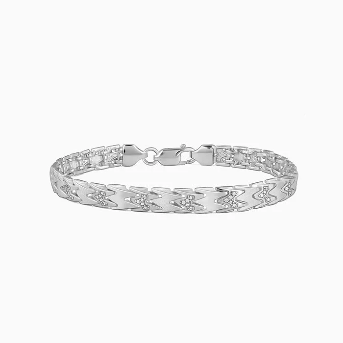 Classic flair bracelet-Silver Fearless Bracelet For Him