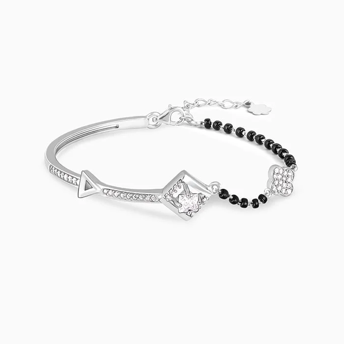 Shell fragment bracelet-Silver Love My Bae Mangalsutra Bracelet