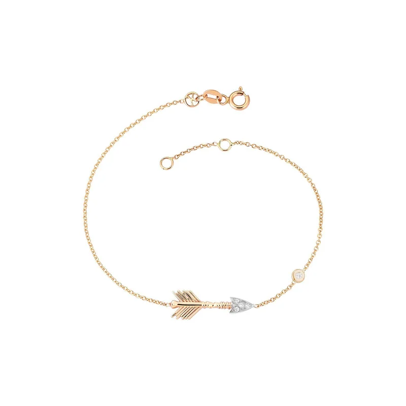 Scallop pearl bracelet-Solitaire Arrow Bracelet