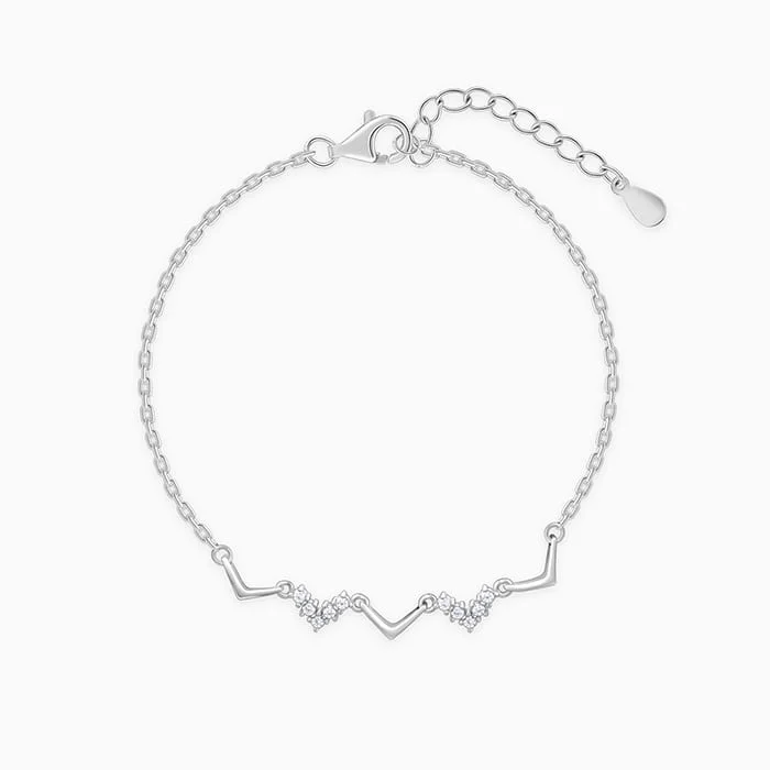 Vine curl bracelet-Silver Meandering Bracelet