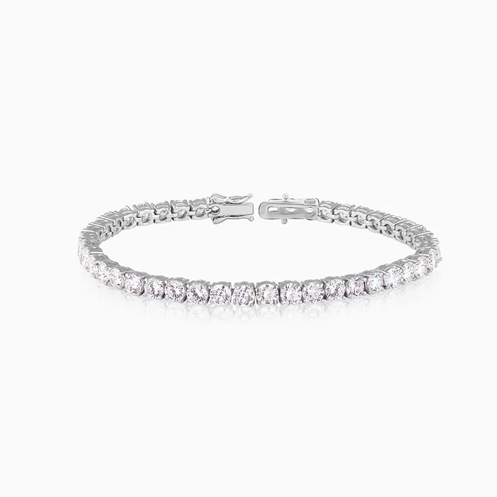 Woven cord bracelet-Silver Sparkly Elegant Bracelet