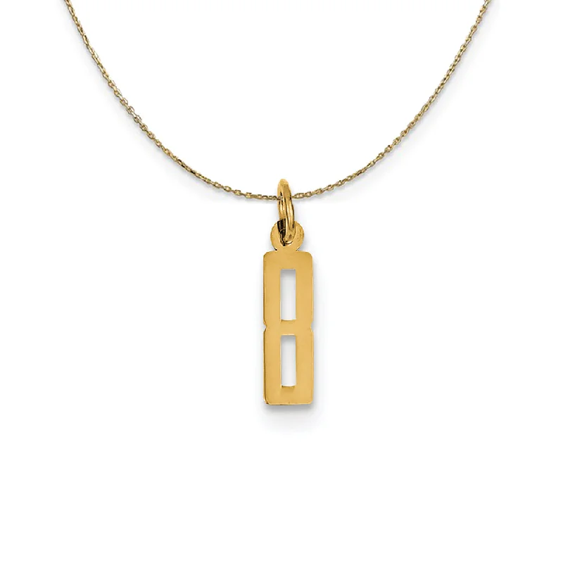 Wool wrap necklace-14k Yellow Gold, Alumni Small Elongated Number 8 Necklace