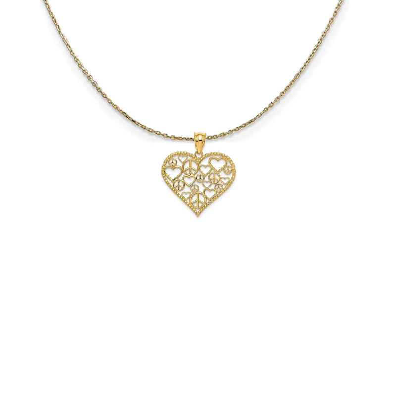 Ash sprig necklace-14k Yellow Gold Harmony Heart Necklace