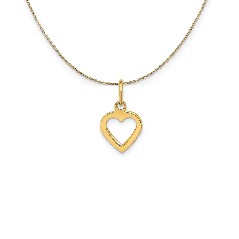 Split husk necklace-14k Yellow Gold Open Heart (10mm) Necklace