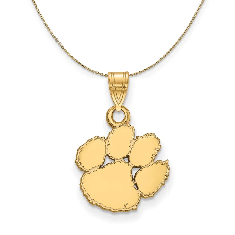 Split husk necklace-14k Yellow Gold Clemson U Small Necklace