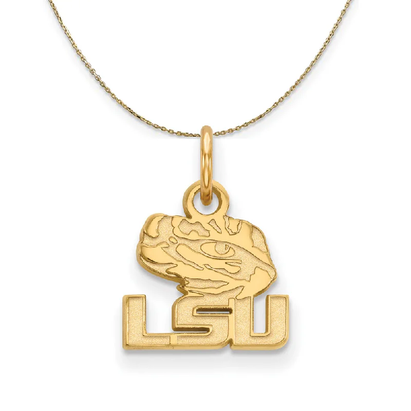 14k Yellow Gold Louisiana State X-Small Necklace