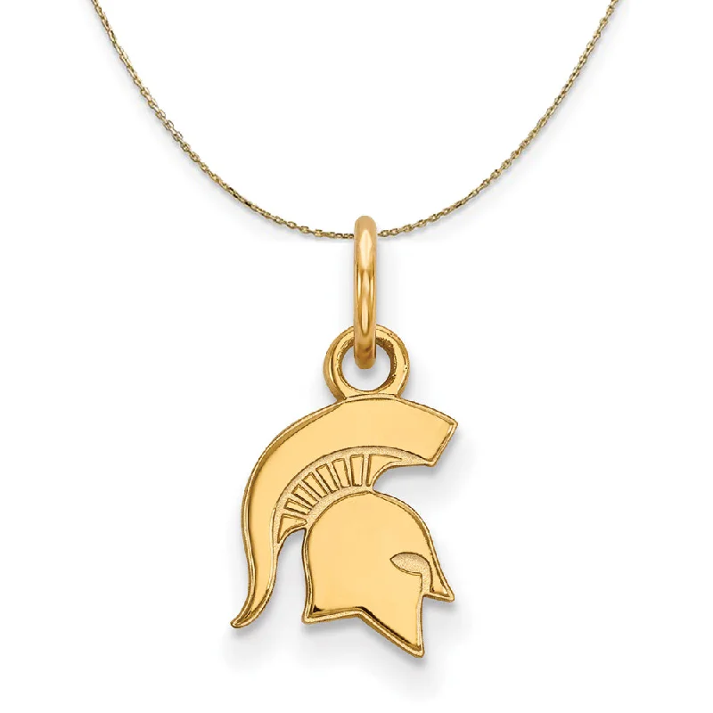 14k Yellow Gold Michigan State XS (Tiny) Necklace