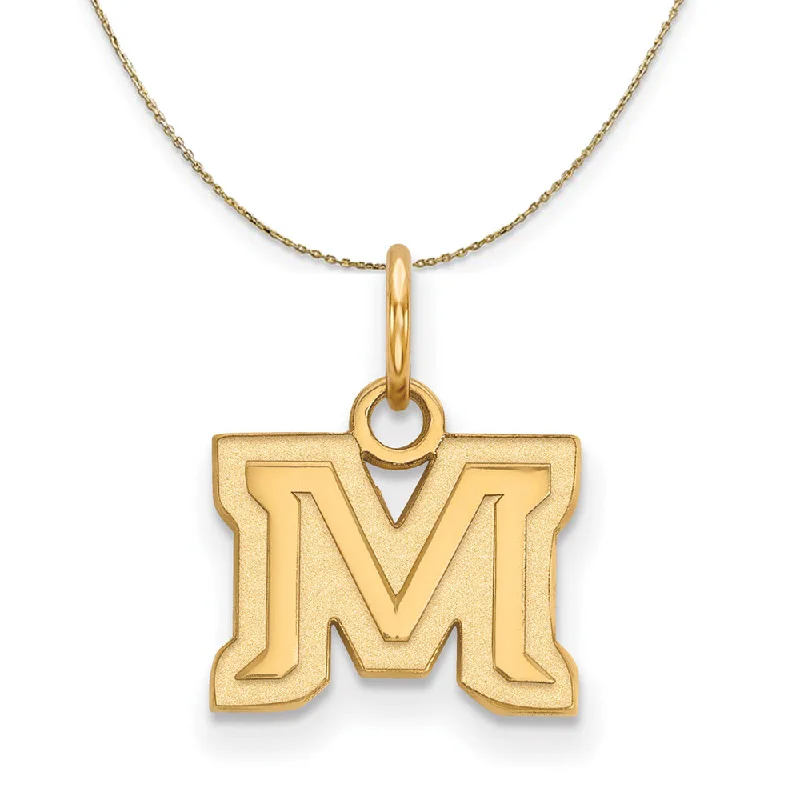 14k Yellow Gold Montana State X-Small Necklace