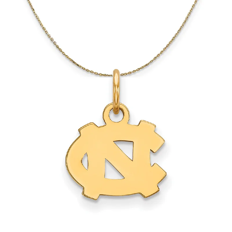 14k Yellow Gold North Carolina X-Sm 'NC' Necklace