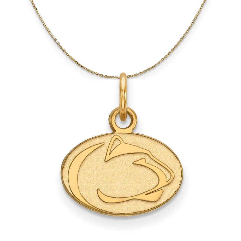 Shale fleck necklace-14k Yellow Gold Penn State X-Small Necklace