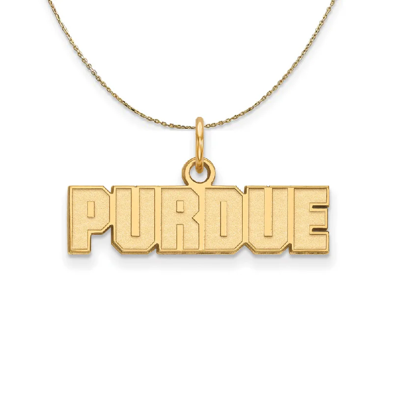 14k Yellow Gold Purdue X-Small Script Necklace