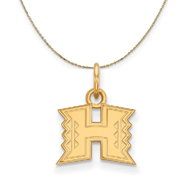 Worn edge necklace-14k Yellow Gold The U. of Hawai'i X-Small Necklace