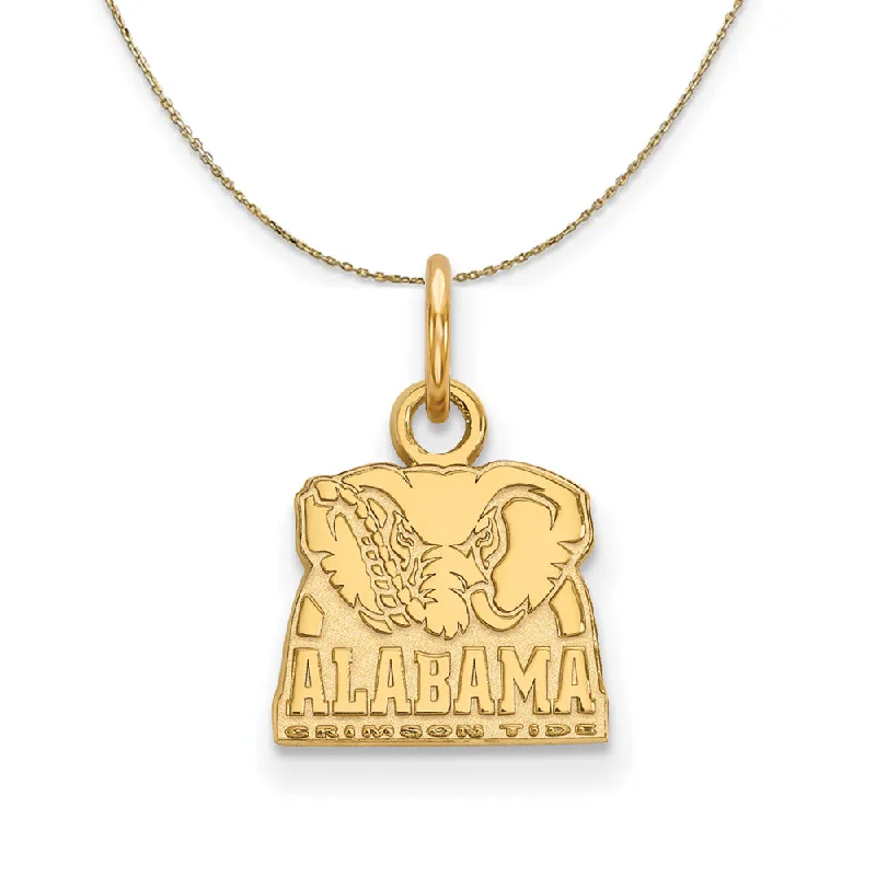 14k Yellow Gold U. of Alabama XS (Tiny) Necklace