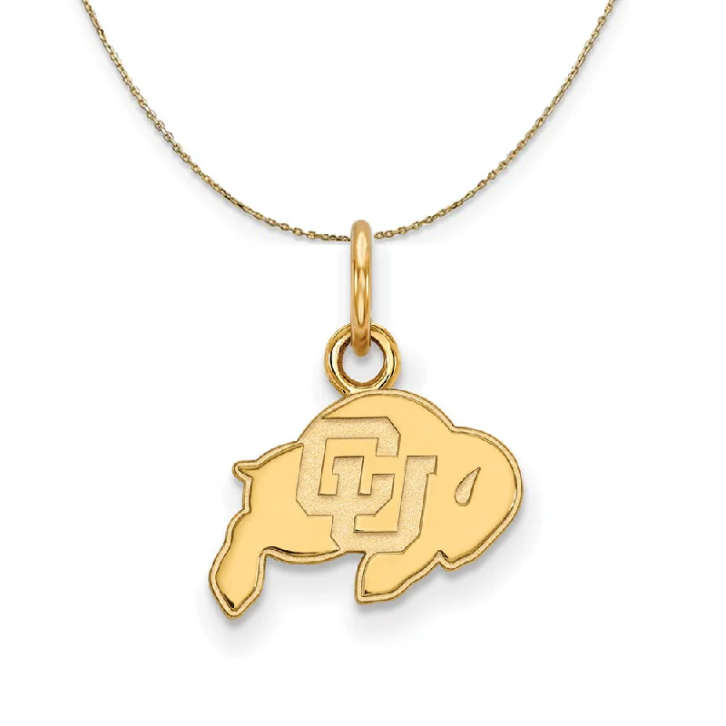 14k Yellow Gold U of Colorado X-Small Necklace