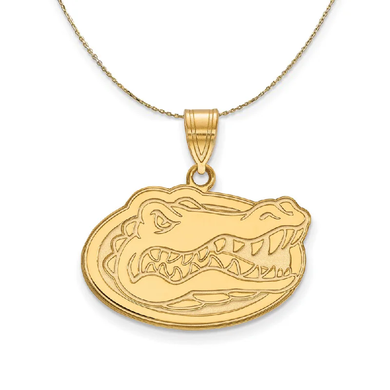 14k Yellow Gold U of Florida Medium Mascot Necklace