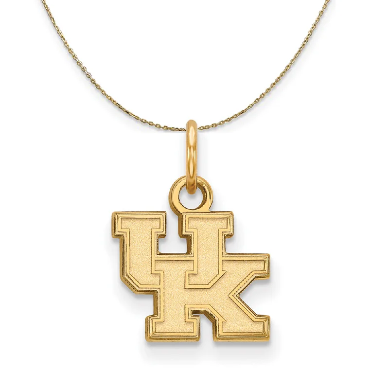 Tiered stack necklace-14k Yellow Gold U. of Kentucky X-Small 'UK' Necklace