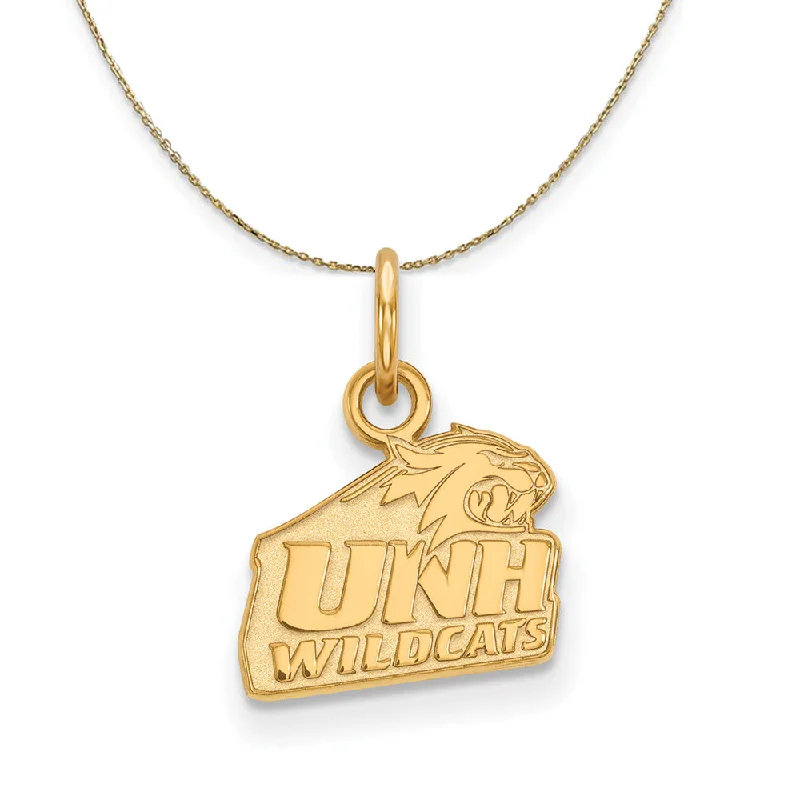 14k Yellow Gold U. of New Hampshire X-Small Logo Necklace