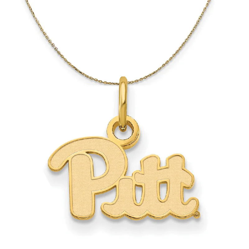 Knit chain necklace-14k Yellow Gold U. of Pittsburgh X-Small 'Pitt" Necklace