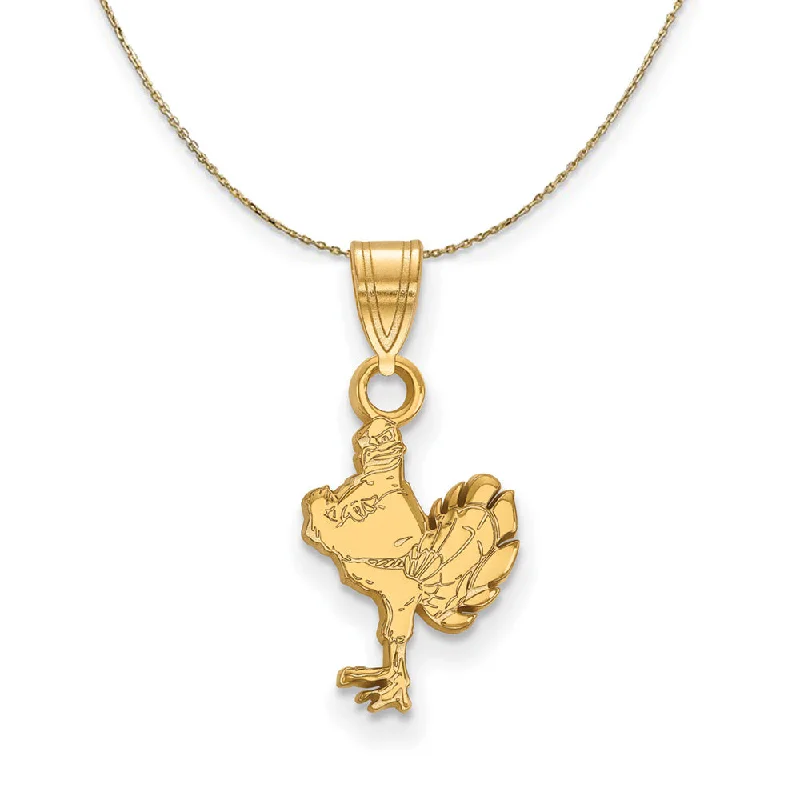 Wool wrap necklace-14k Yellow Gold Virginia Tech Small Mascot Necklace