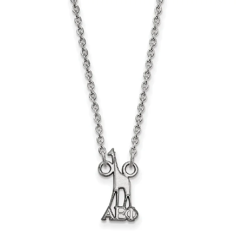 Shale fleck necklace-Sterling Silver Alpha Epsilon Phi XS (Tiny) Necklace