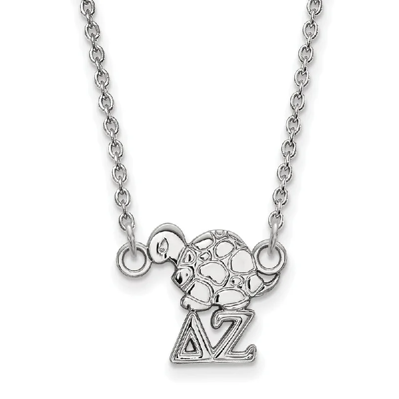 Five-knot necklace-Sterling Silver Delta Zeta XS (Tiny) Necklace