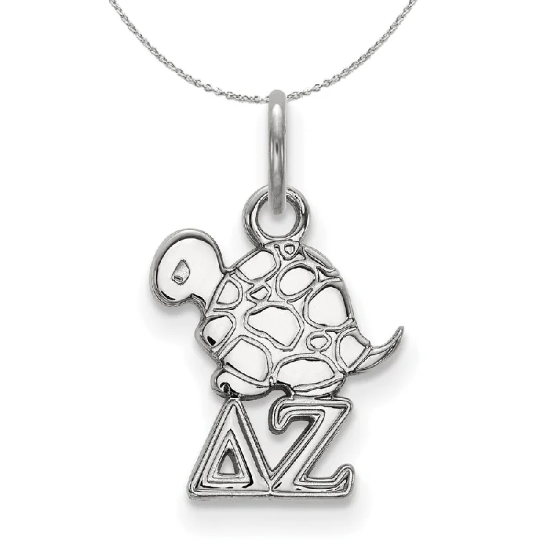 Sterling Silver Delta Zeta XS (Tiny) Pendant Necklace