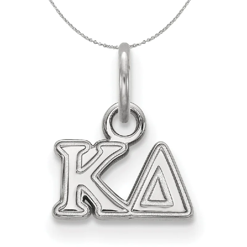 Pierced vent necklace-Sterling Silver Kappa Delta XS (Tiny) Greek Necklace