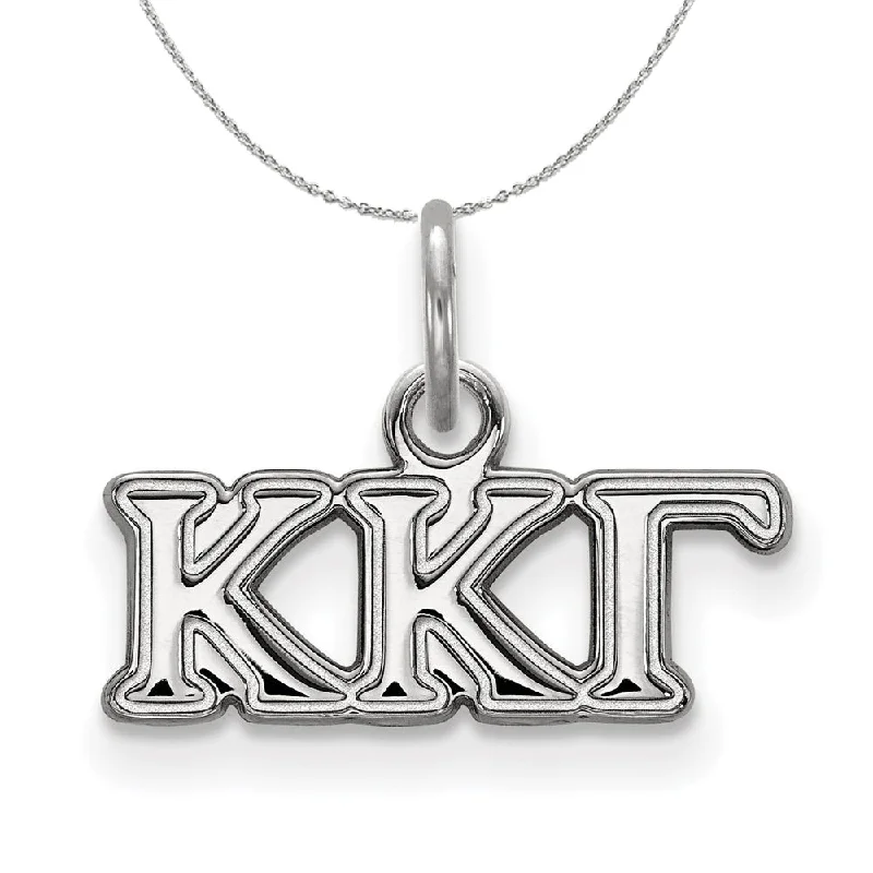 Sterling Silver Kappa Kappa Gamma XS (Tiny) Greek Necklace