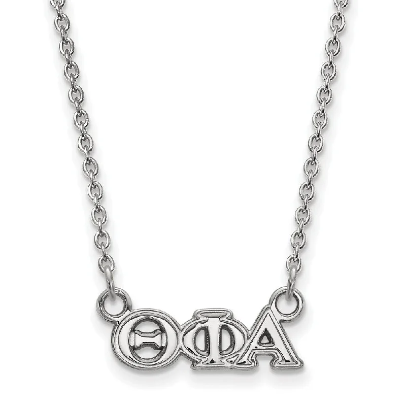 Sterling Silver Theta Phi Alpha XS (Tiny) Greek Letters Necklace