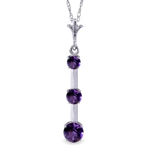 Baroque bend necklace-1.25 Carat 14K Solid White Gold Purple Of The Wild Amethyst Necklace