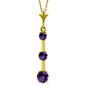 Spiral tendril necklace-1.25 Carat 14K Solid Yellow Gold Lovers' Quarrel Amethyst Necklace